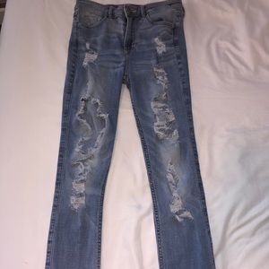 Hollister high rise ripped jeans